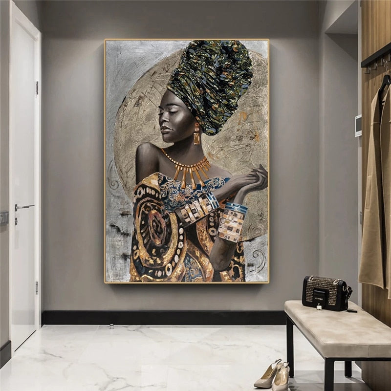 Abstract African Woman Canvas